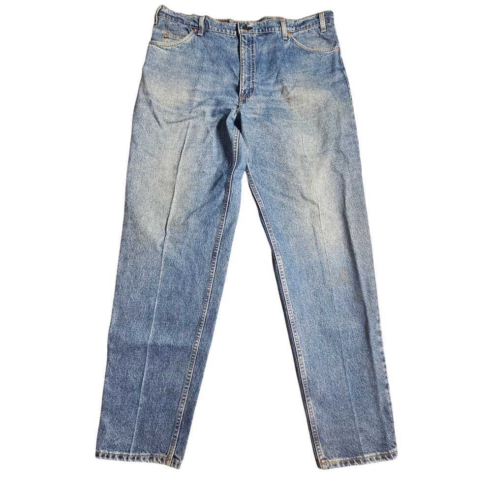 Vintage Levi's 550 Relaxed Fit Jeans Tapered Leg Orange Tab 42x34 Retro Grunge